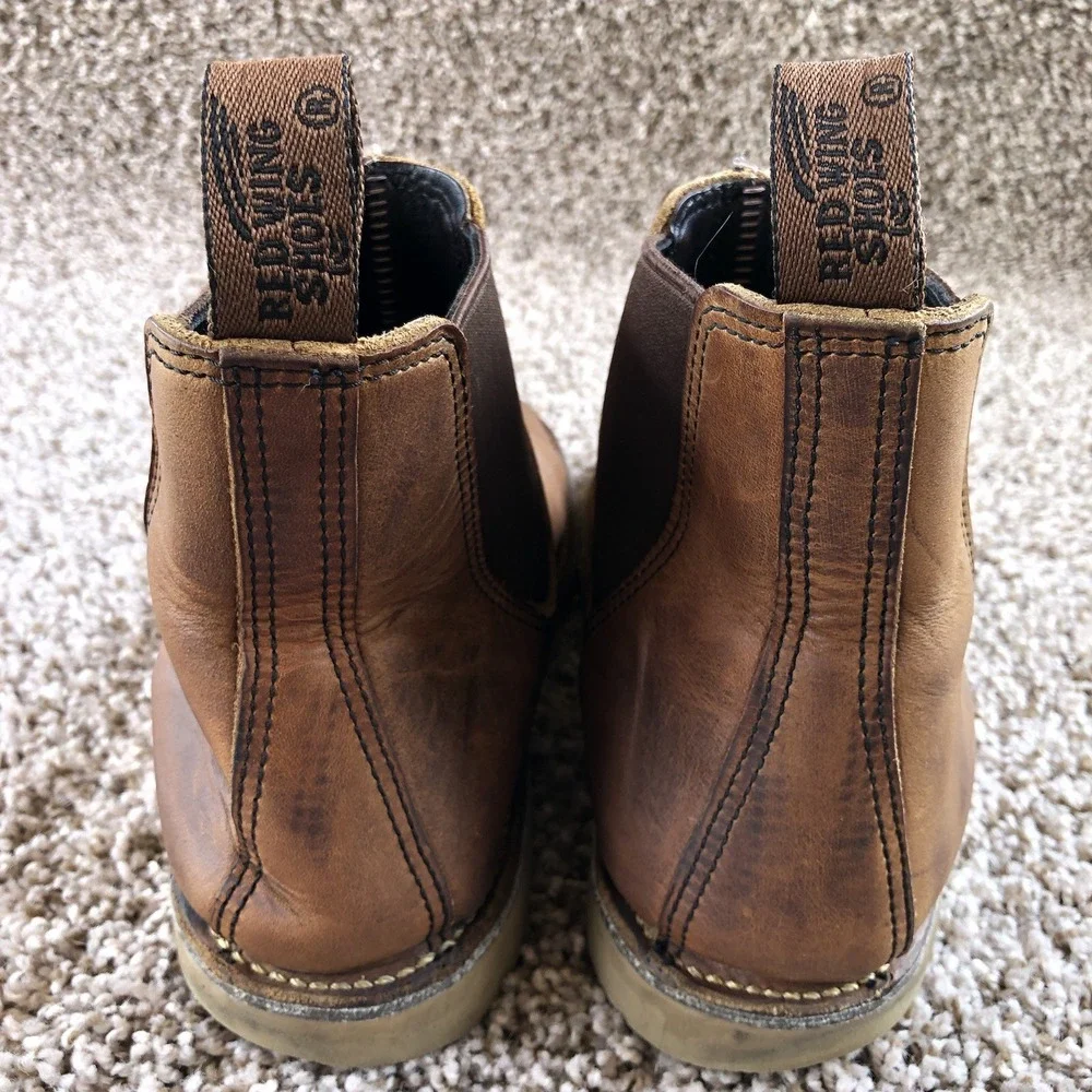 Red Wing Heritage Weekender Chelsea Boots Sz 9 D Copper Rough Tough Leather 3311